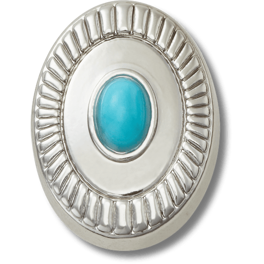Crocs Featured Silver Turquoise Emblem Jibbitz™ charms