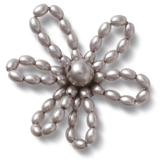 Crocs Popular Grey Pearl Beaded Daisy Jibbitz™ charms