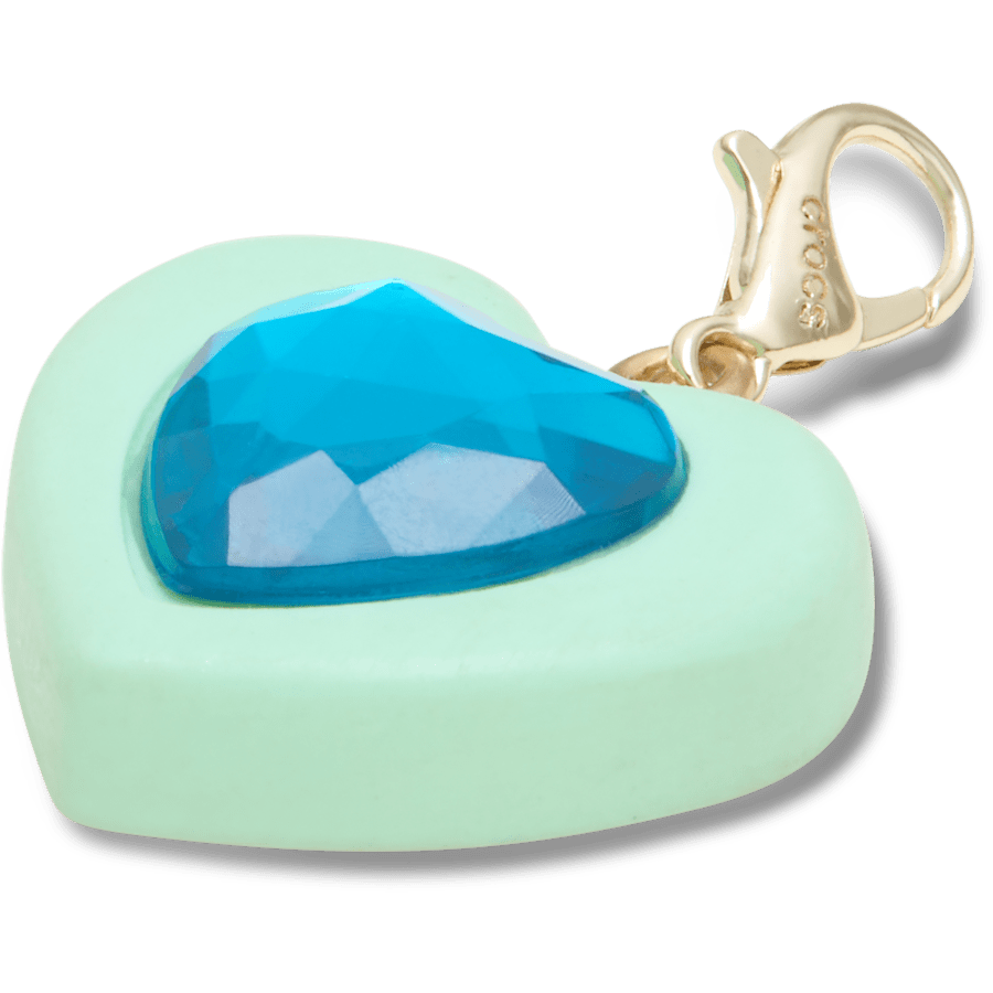 Crocs Latest Blue Heart Sim Gem Charm Jibbitz Shoe Charm
