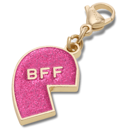Crocs Smart Buy Pink Glitter BFF Charm Left Jibbitz Shoe Charm