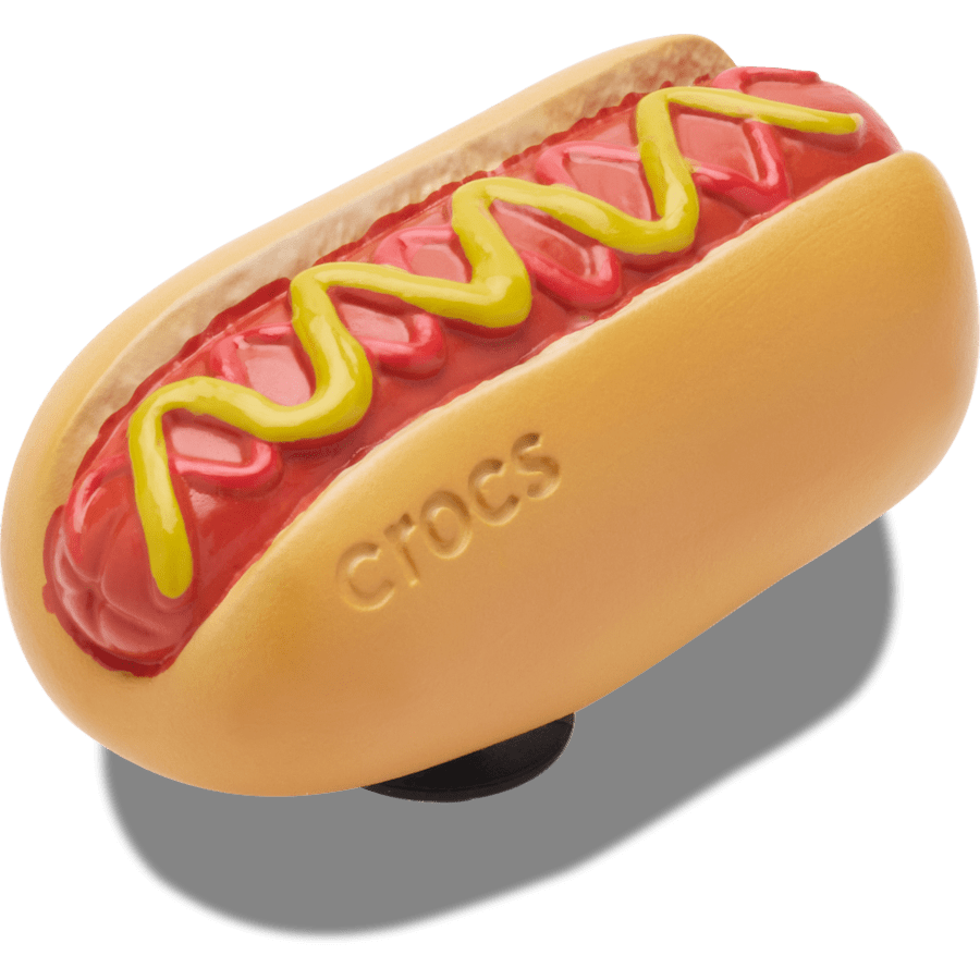 Crocs Featured Hot Dog Dipped in Mustard Jibbitz™ charms