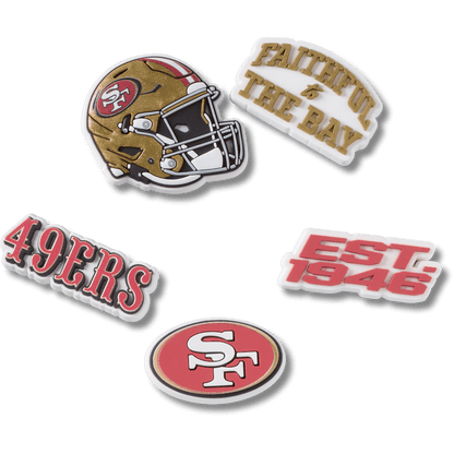 Crocs Trending NFL San Francisco 49ers 5 Pack Jibbitz Shoe Charm