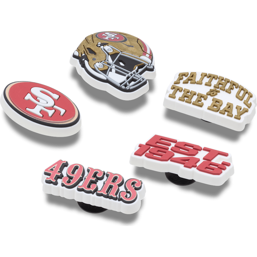 Crocs Trending NFL San Francisco 49ers 5 Pack Jibbitz Shoe Charm