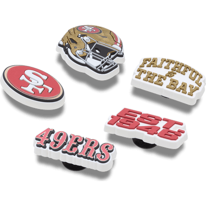 Crocs Trending NFL San Francisco 49ers 5 Pack Jibbitz Shoe Charm