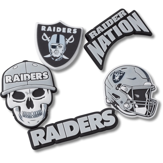 Crocs Special Offer NFL Las Vegas Raiders 5 Pack Jibbitz Shoe Charm