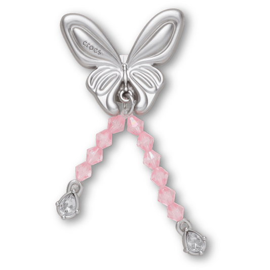 Crocs Classic Silver Beaded Meta Butterfly Jibbitz™ charms