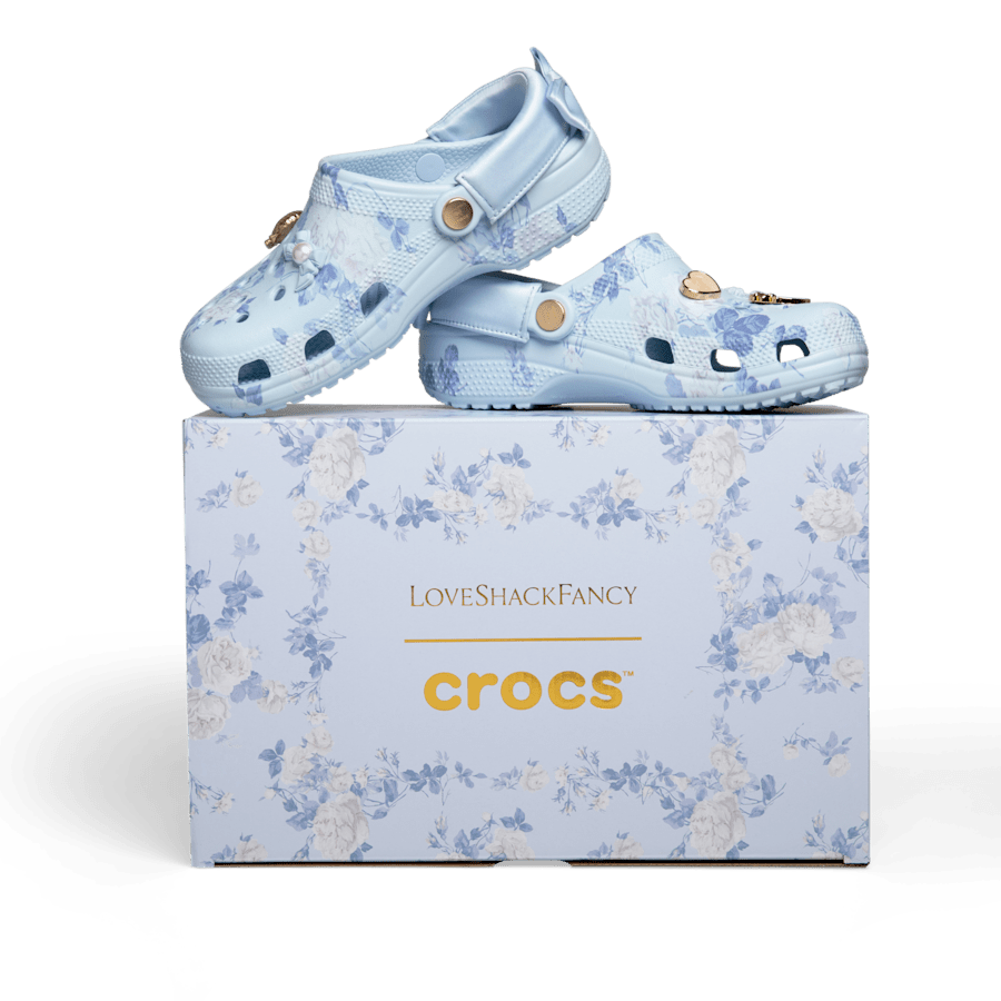 Crocs Special Offer LoveShackFancy Blue Classic Clog