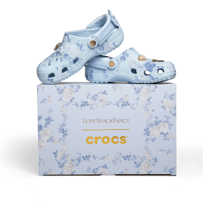 Crocs Special Offer LoveShackFancy Blue Classic Clog